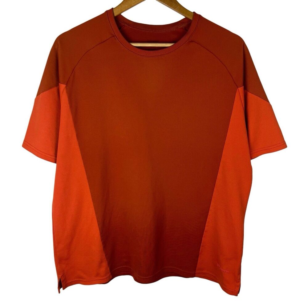 VTG Patagonia Capilene Mens XL Shirt Orange Hiking Running USA Made Outdoors